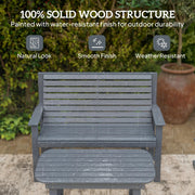 Wooden Garden Furniture Set for Relaxing Outdoor Seating with Coffee Table Outsunny