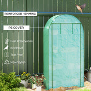 4 Tier Mini Greenhouse with PE Cover and Roll-Up Door Portable 105 x 45 x 160cm Green by Outsunny