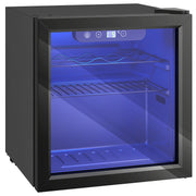 Wine Cooler for 12 Bottles with Double Glass Door and Quiet Operation Black Homcom