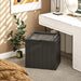 Charcoal Grey 107L Plastic Storage Chest with Lid for Indoor and Outdoor Use by HOMCOM