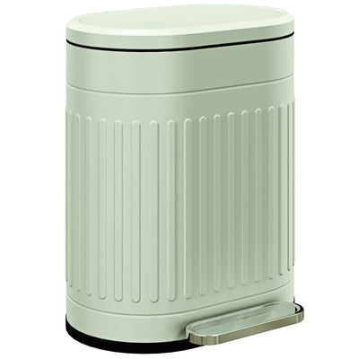 Light Green 20L Metal Kitchen Pedal Bin With Soft Close Lid by HOMCOM