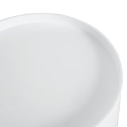 White Round Bedside Tables with Drawer Set of 2 by HOMCOM