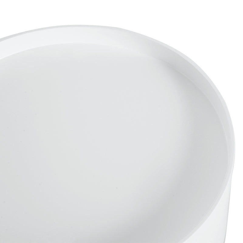 White Round Bedside Tables with Drawer Set of 2 by HOMCOM