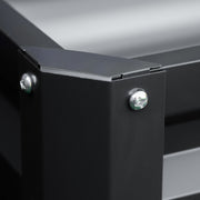 Set of Two Grey Steel Garden Planter Boxes 60 x 60cm for Outdoor Flowers and Herbs