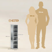 CD and Media Storage Shelves Set of 2 for Organised Home or Office High Gloss Grey AOSOM