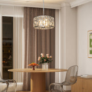 72 Inch Crystal Glass Chandelier Ceiling Light for Living Room or Hallway Silver Tone