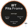 Trampoline Replacement Mat with Spring Tool 42 V-Hooks for 8ft Trampoline Orange by SPORTNOW AOSOM