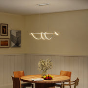 Modern Pendant Ceiling Light with Adjustable Colour Temperatures for Home Lighting Silver AOSOM