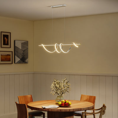 Modern Pendant Ceiling Light with Adjustable Colour Temperatures for Home Lighting Silver AOSOM