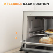 9L Mini Electric Oven With Adjustable Timer and Grill Function Ideal for Small Kitchens Cream