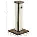81cm Cat Scratching Post with Sisal Rope Hanging Ball and Soft Plush in Brown by PawHut