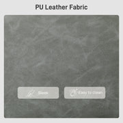 Two Seater Grey Faux Leather Sofa With Marble Effect Ideal For Living Rooms 