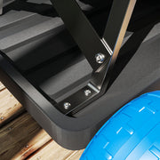 Blue Rolling Garden Seat with Wheels and Tool Tray for Weeding and Planting by Outsunny