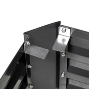 Dark Grey Galvanised Raised Garden Bed With Greenhouse Cover For Vegetables And Flowers