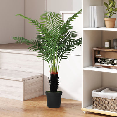 120cm Artificial Areca Palm Tree with 9 Lush PE Leaves for Home or Office Decor, Green