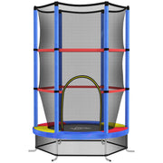 Kids Trampoline with Enclosure Net Steel Frame for Ages 3 to 6 Multicoloured by HOMCOM AOSOM