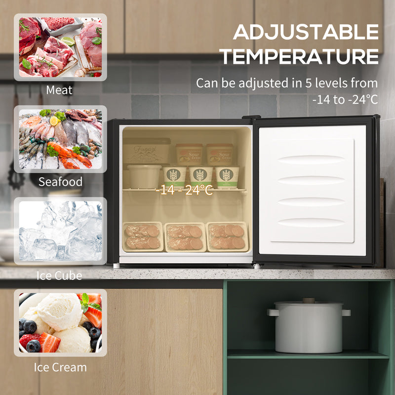 35L Compact Mini Freezer With Adjustable Temperature Ideal For Small Spaces Black