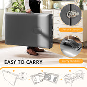 Grey Foldable Massage Table with Beech Wood Legs for Home or Professional Use