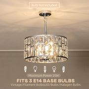 72 Inch Crystal Glass Chandelier Ceiling Light for Living Room or Hallway Silver Tone