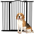 Pressure Fit Dog Stair Gate Auto Close Adjustable Safety Barrier for Doorways Black