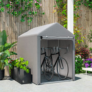1.8 x 1.2m Portable Storage Shed with Accessories for Garden Tools, Light Grey Outsunny