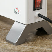 2000W Freestanding Electric Convector Heater With Timer and Thermostat Control, White