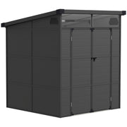 6 x 6ft Outdoor Plastic Garden Shed with Windows and Ventilation by Outsunny