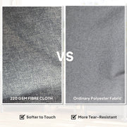 Set of 2 Rattan Garden Chairs with Cushions High Back and Armrests for Outdoor Use, Dark Grey