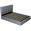 Ottoman Storage Bed with Lift-Up Base and Sturdy Frame for Clutter-Free Bedrooms Grey