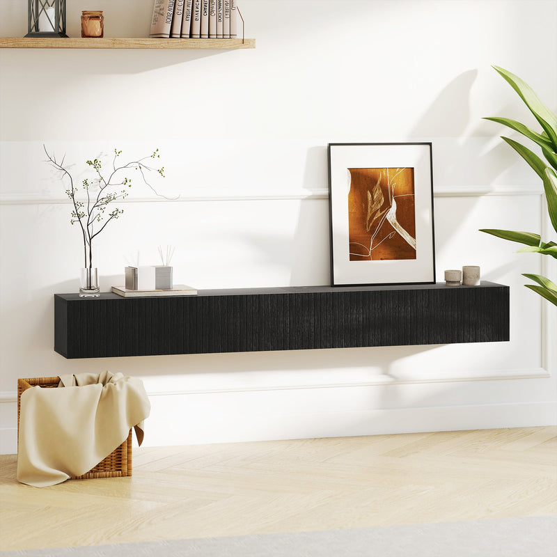 Floating TV Stand with Hidden Storage for Clutter-Free Lounge and Extra Floor Space