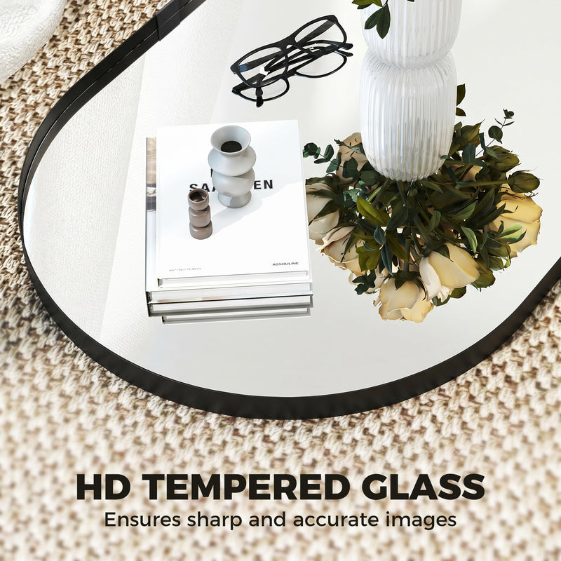 Wall Mirror for Hallway or Lounge to Brighten and Open Up Space Black Homcom