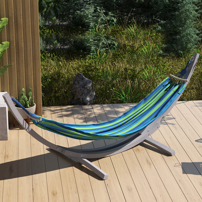 Grey 3.25m Wooden Hammock Stand Universal Fit for Garden Camping and Picnics by Outsunny