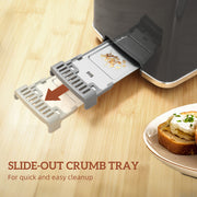 Touch Screen Kettle and Toaster Set With Fast Boil Feature For Modern Kitchens Grey