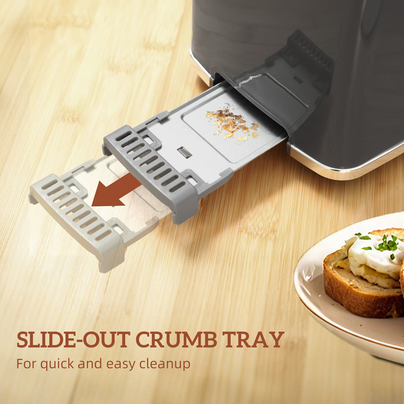 Touch Screen Kettle and Toaster Set With Fast Boil Feature For Modern Kitchens Grey