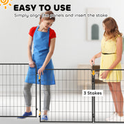 2 Piece Dog Pen Expansion Pack for 80cm High Pet Playpen with 3 Stakes for Small and Medium Dogs by PawHut