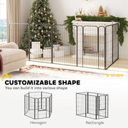 6 Panel Heavy Duty Dog Playpen with Secure Door for Indoor Outdoor Use 100cm High by PawHut