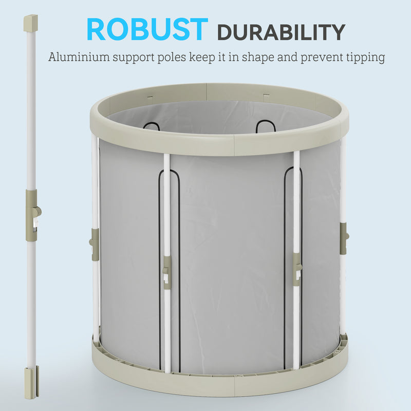 Black 210L Portable Ice Bath Tub for Cold Water Therapy and Recovery by SPORTNOW