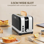 Textured Kettle and Toaster Set With Fast Boil and Wide Slots Ideal for Modern Kitchens Black