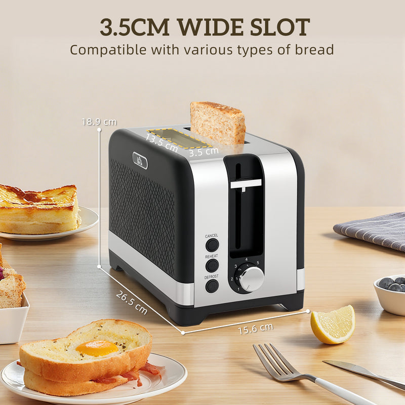 Textured Kettle and Toaster Set With Fast Boil and Wide Slots Ideal for Modern Kitchens Black