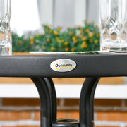 3 Piece Rattan Bistro Set Black Garden Furniture by Outsunny