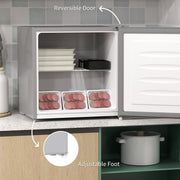 35L Grey Mini Freezer With Adjustable Temperature -24â„ƒ to -14â„ƒ by HOMCOM