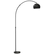 Arched Floor Lamp with Adjustable Head for Reading or Relaxing Black AOSOM
