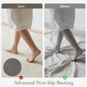 Living Room Rug with Thick Soft Pile and Slip Resistant Backing Cream AOSOM