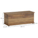 Grey 113L Storage Chest with Flip-Top Lid and Safety Hinges for Living Room or Hallway by HOMCOM