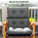 Light Grey Padded Outdoor Seat Cushion 115 x 56 cm by Outsunny