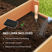 3 Tier Wooden Garden Planter with Trellis for Climbing Plants 95x95x110cm Brown by Outsunny