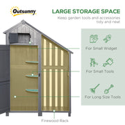 Grey Garden Storage Shed with Shelves and Tilt Roof Ideal for Tools and Outdoor Gear