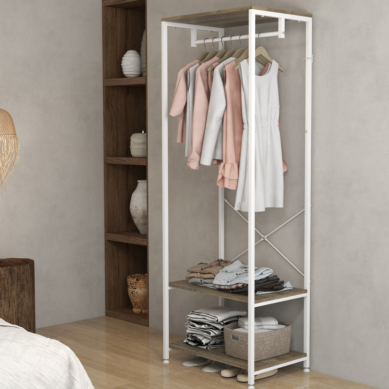 Hallway Coat Rack With Shoe Storage Bench and Hooks Ideal for Entryway Organisation Grey