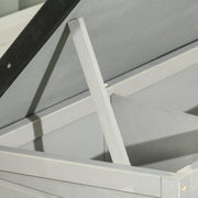 Wooden Guinea Pig Hutch with Slide Out Tray and Open Roof for Easy Cleaning Grey