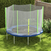 8ft Trampoline Net Replacement with Zipped Entrance and 6 Pole Covers Green by SPORTNOW AOSOM